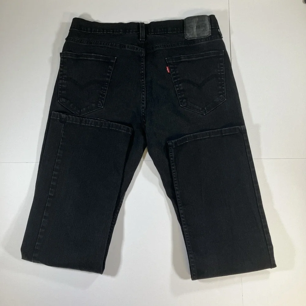 Levi's 527 Jeans Mens 36x34 Black Slim Bootcut Stretch Denim